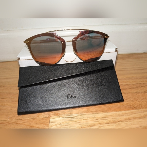 21. NEW CHRISTIAN DIOR REFLECTIVE AVIATOR SUNGLASSES - Picture 3 of 15